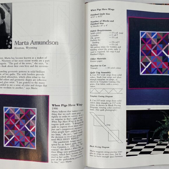 Vintage 1992 Great American Quilts Sandra L O'Brien Hardcover Quilt Book Pattern - Picture 10 of 14
